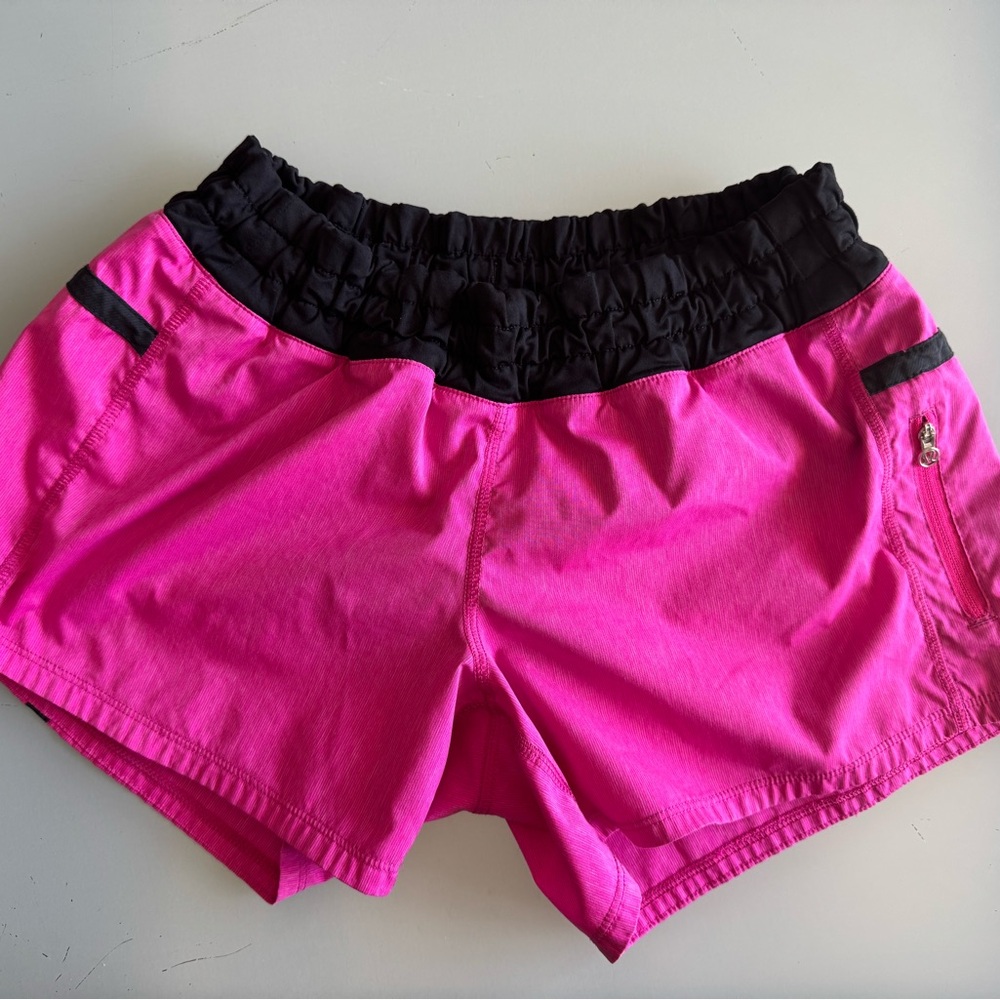 Lululemon Athletica Pink and Black Athletic Shorts